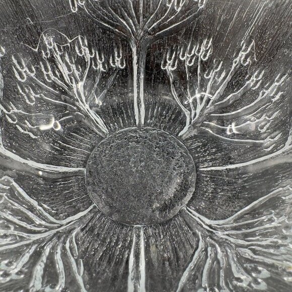 Lasisepät Mantsala Cow Parsley Glass Bowl Clear Textured Dish Pertti Kallioinen - Picture 10 of 16